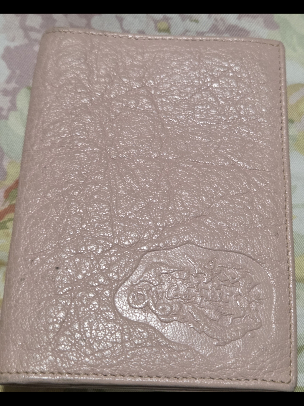 Vintage Pink Leather CARLOS FALCHI CREDIT CARD WALLET.
